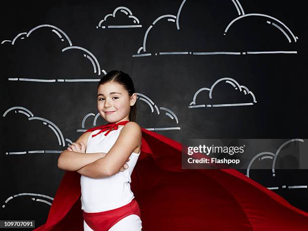 girl dressed as superhero - superhero girl stock pictures, royalty-free photos & images