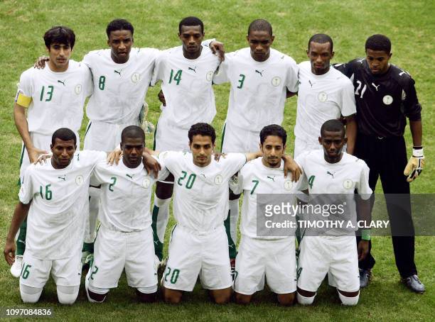 Saudi midfielder Khaled Aziz, defender Ahmed Dokhi, forward Yasser al-Qahtani, midfielder Mohammed Ameen, defender Hamad al-Montashari; goalkeeper...
