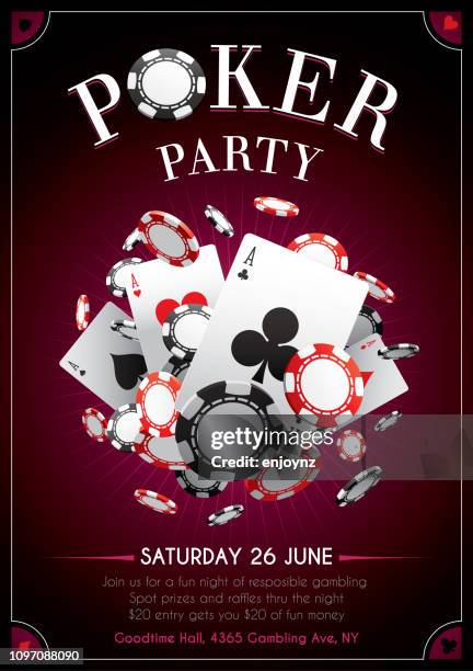 poker nacht plakat - texas hold 'em stock-grafiken, -clipart, -cartoons und -symbole