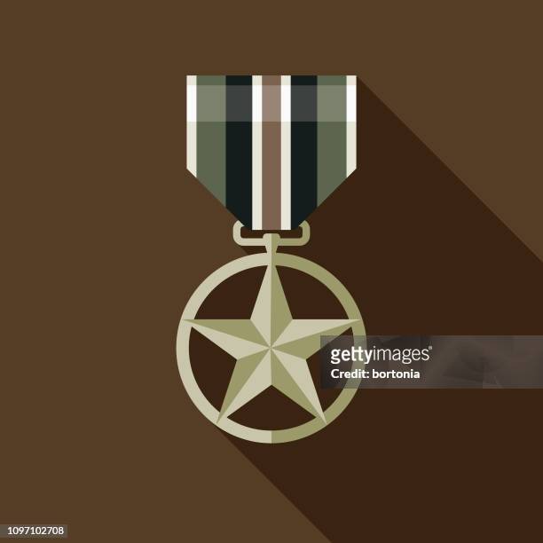 ilustrações de stock, clip art, desenhos animados e ícones de military medal icon - marine icon