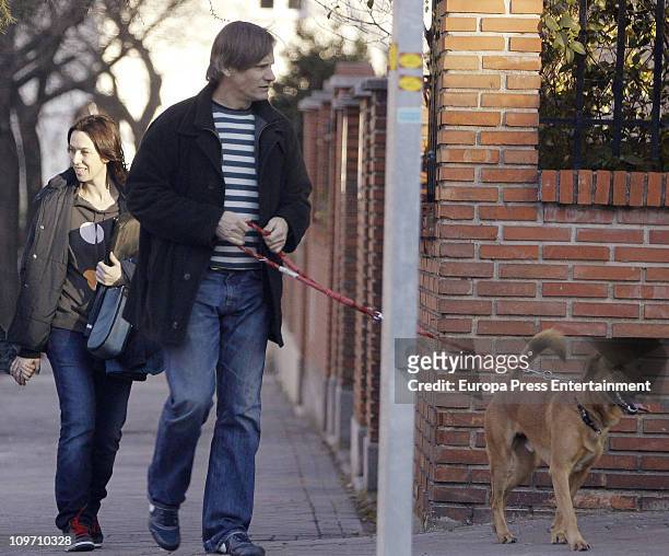 Actor Viggo Mortensen and Spanish actress Ariadna Gil are seen sighting on March 1, 2011 in Madrid, Spain.