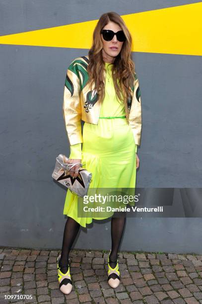 Anna Dello Russo attends the Fendi fashion show as part of on Milan Fashion Week Womenswear Autumn/Winter 2011 on February 24, 2011 in Milan, Italy.