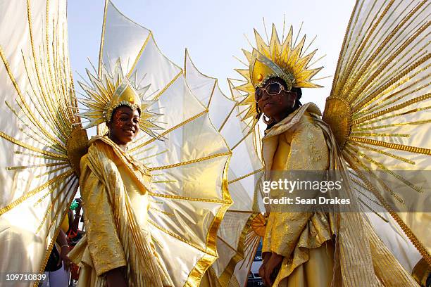 Masquerades of the Rosalind Gabriel band The Story Teller compete in the Red Cross Children's Carnival at the Queen's Park Savannah on Februrary 26,...