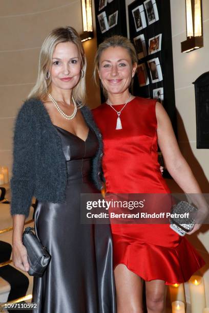 Marie Saldmann and Claire Duroc Danner attend the Boucheron Cocktail Party at Place Vendome on January 20, 2019 in Paris, France.