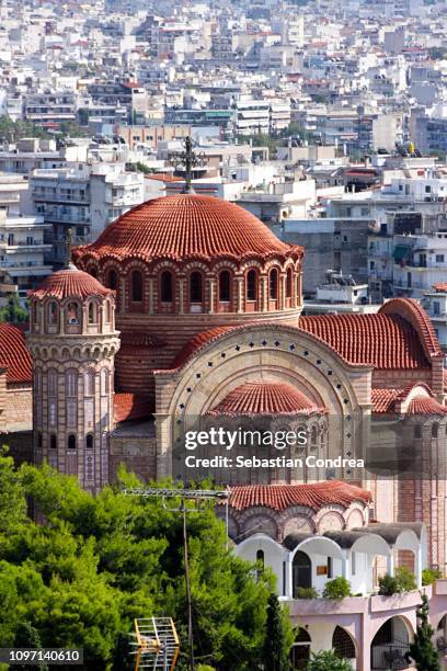 orthodox church of saint pavlo, thessaloniki,discovering greece - macedonia greece stock pictures, royalty-free photos & images