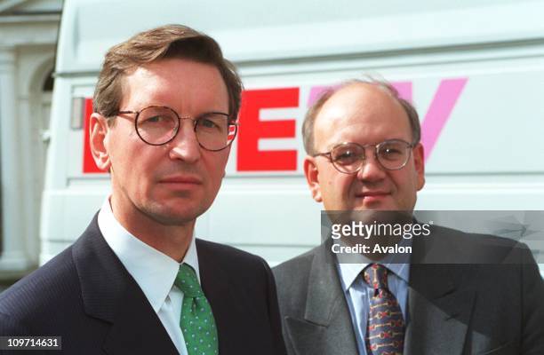 David Montgomery, Chief Executive, Mirror Group Newspapers. With Right, JOHN ALLWOOD. Finance Director, Mirror Group Newspapers.