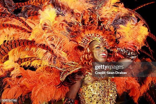 Evalina Palotta, of the band Survivor by Ronnie & Caro, performs at the Queen's Park Savannah on March 1, 2011 in Port of Spain, Trinidad.