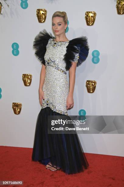 Margot Robbie attends the EE British Academy Film Awards at Royal Albert Hall on February 10, 2019 in London, England.