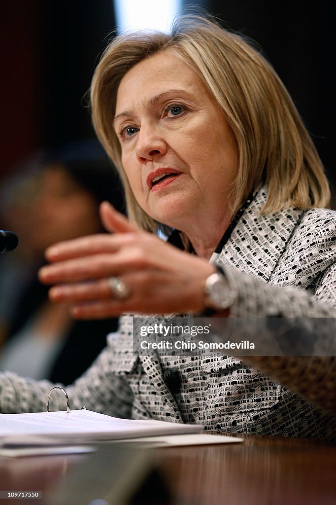 Clinton Testifies On State Dep't Budget Before Senate Appropriations Cmte