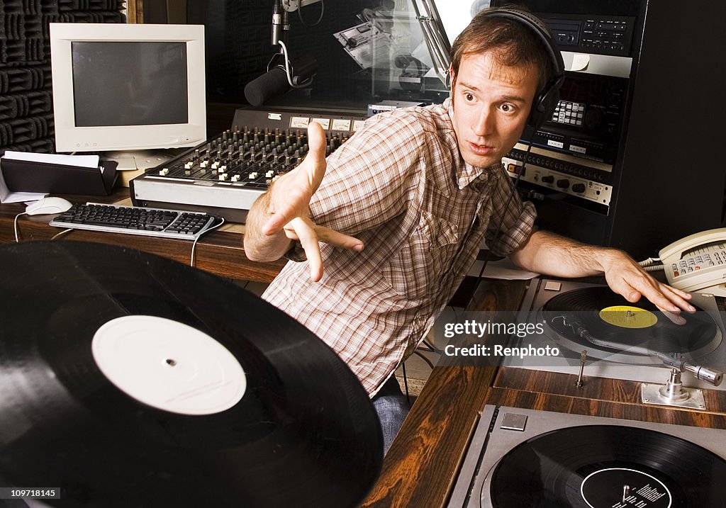 Radio DJ-werfen Unterlagen