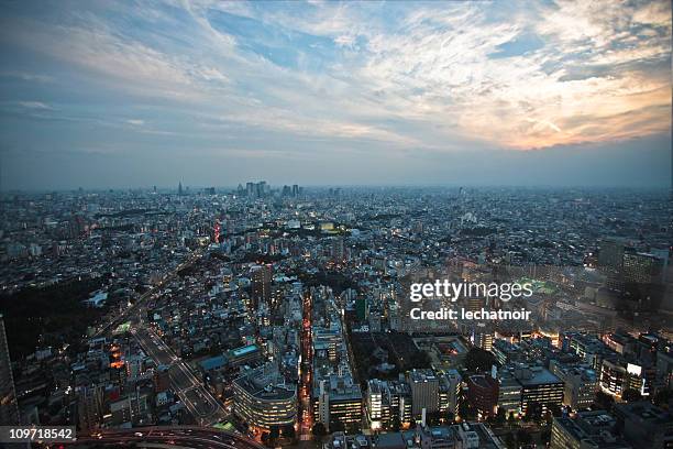 tokyo in twilight - toshima ward stock pictures, royalty-free photos & images