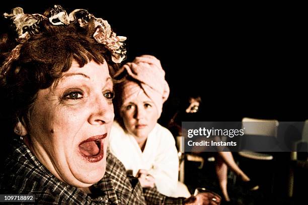 two eccentric women talking - high contrast stock pictures, royalty-free photos & images