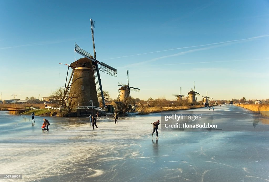 Winter in Kinderdijk