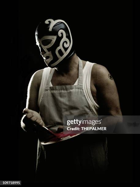 furious painting - lucha libre stock pictures, royalty-free photos & images