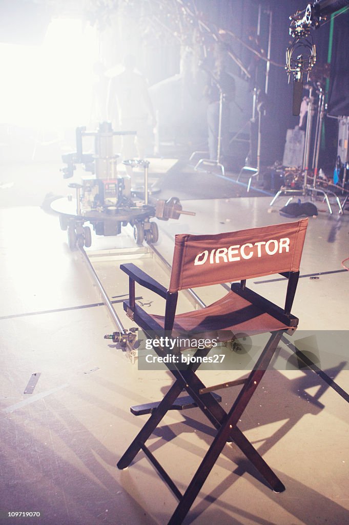 Director's Chair on Movie and Television Set