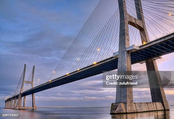 vasco da gama bridge - vasco da gama bridge stock pictures, royalty-free photos & images
