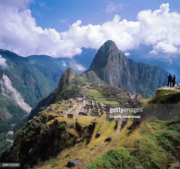 ancient city of machu picchu - machu pichu stock pictures, royalty-free photos & images