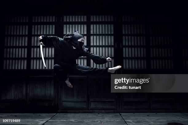 angry ninja - ninja weapon stock pictures, royalty-free photos & images