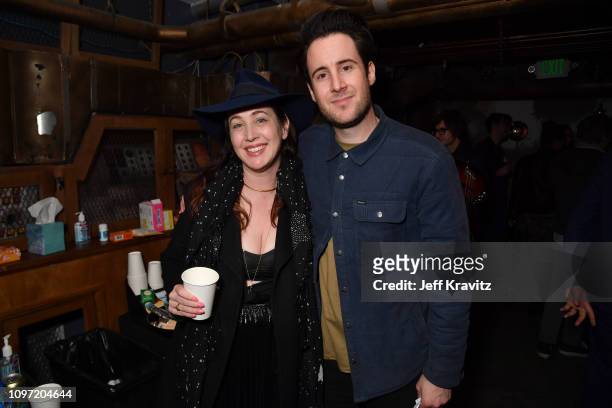 Adria Petty, David Zonshine Hot Record's Wammy's Party at Dirty Laundry on February 9, 2019 in Hollywood CA