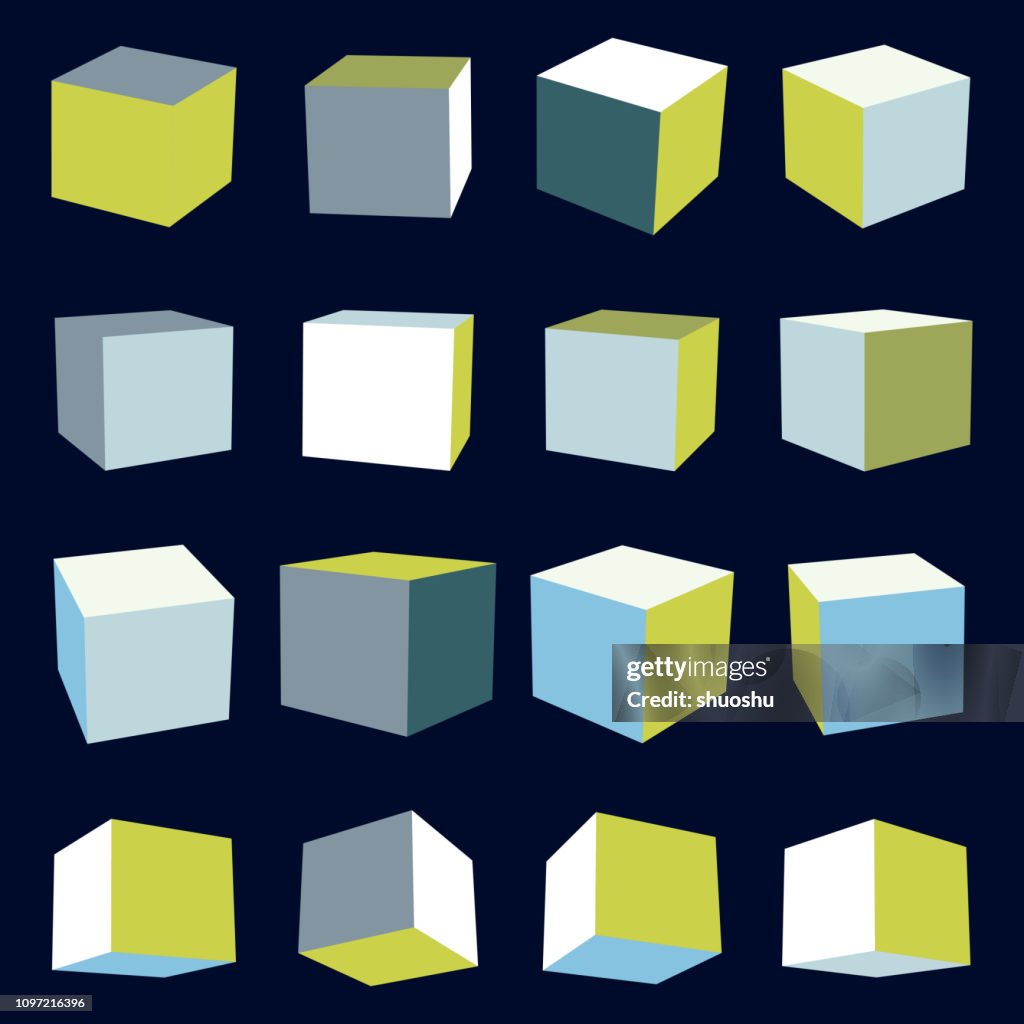 Set Of Color Cube Box Pattern Model High-Res Vector Graphic - Getty Images