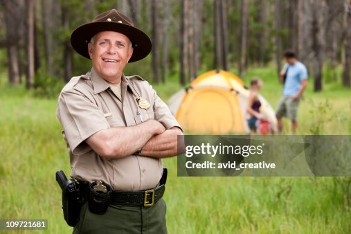 Rocking Park Ranger Friendly Park Ranger At Campsite High-Res Stock Photo - Getty Images