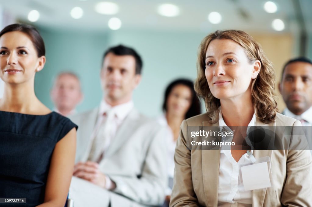 Equipe de negócios em um seminário