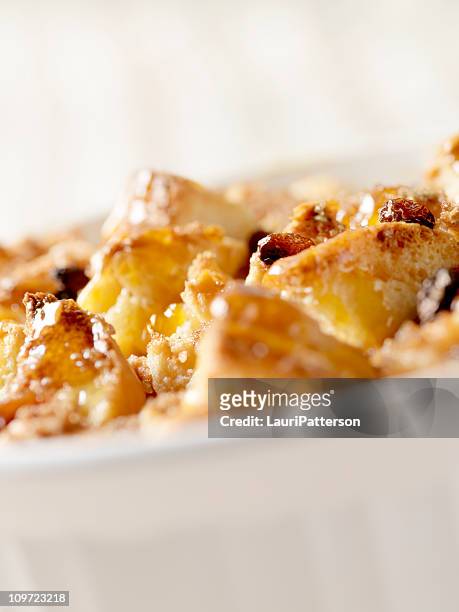 bread &amp; butter pudding - bread dessert stock pictures, royalty-free photos & images
