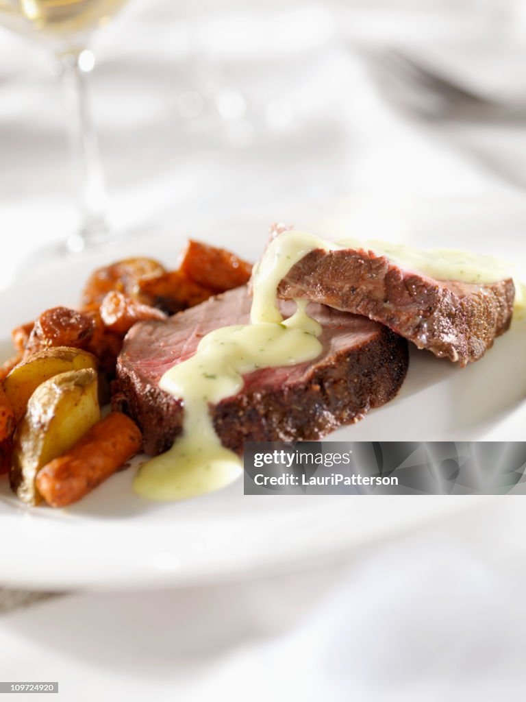 Beef Tenderloin Roast with Bernaise Sauce