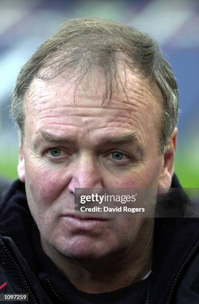 Portrait of Wales Coach Graham Henry as he looks on during a training session, before Saturday's Six Nations Rugby Union match against Scotland at...