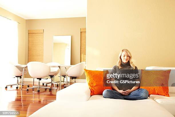 meditation - feng shui house stock pictures, royalty-free photos & images
