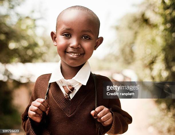young african school boy - african american school uniform stock pictures, royalty-free photos & images
