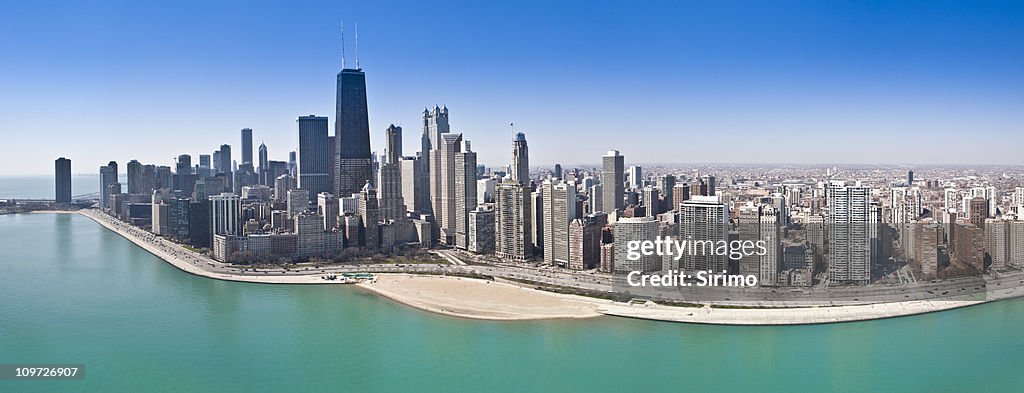 Panorama de vista aérea de Chicago