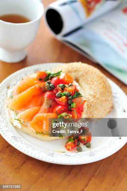 mittagessen, - graved lachs stock-fotos und bilder