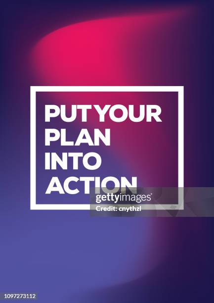 put your plan into action. inspiring creative motivation quote poster template. vector typography - illustration - creativity quotes stock illustrations