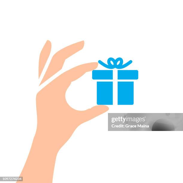 Hand Present Vector 1,673 Hand Gift Icon High Res Illustrations - Getty Images