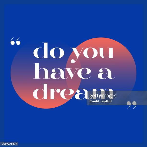 do you have a dream?. inspiring creative motivation quote poster template. vector typography - illustration - we can do it poster stock illustrations