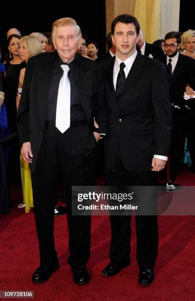 Media magnate Sumner Redstone and his grandson Brandon Korff arrive at the 83rd Annual Academy Awards at the Kodak Theatre February 27, 2011 in...