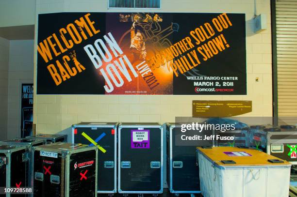 General atmosphere during a Bon Jovi Behind - The-Scenes Media Tour at the Wells Fargo Center March 2, 2011 in Philadelphia, Pennsylvania.