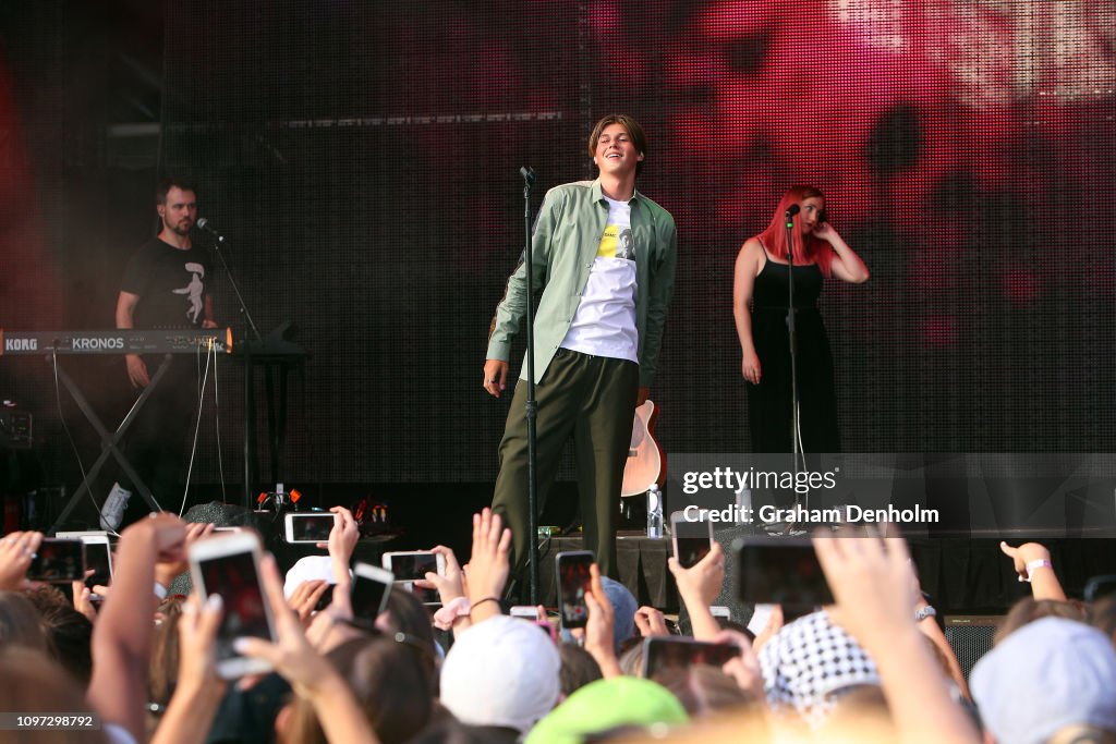 Australia Ruel Ruel performs on the AO Live Stage during day eight of the 2019... News ...