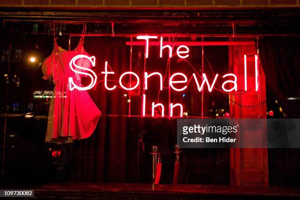 General view of the exterior of the Stonewall Inn on March 2, 2011 in New York City.