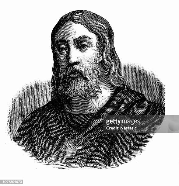 aelius galenus or claudius galenus, 129 ad – c. 200/c. 216, a greek physician, surgeon and philosopher in the roman empire - roman philosopher stock illustrations