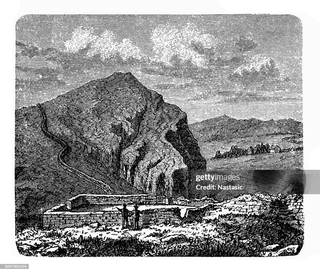 The Romans in Britain : Remains of the wall of Severus