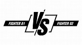 Versus screen. Vs battle headline, conflict duel between teams. Confrontation fight competition. Vector background template