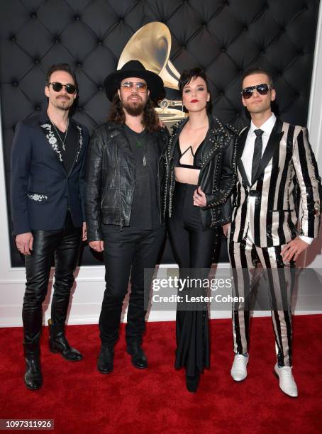 Musical Group Halestorm attends the 61st Annual GRAMMY Awards at Staples Center on February 10, 2019 in Los Angeles, California.