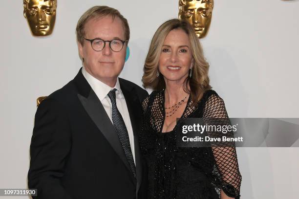 Brad Bird and Elizabeth Canney attend the EE British Academy Film Awards at Royal Albert Hall on February 10, 2019 in London, England.