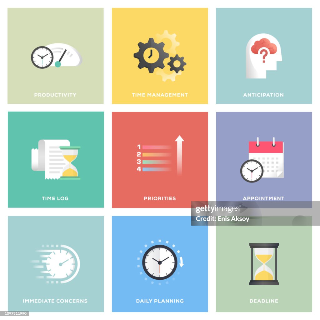 Time Management Icon Set