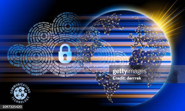 cloud computing - server lights stock illustrations