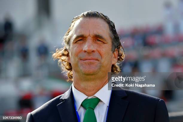 Juan Antonio Pizzi, Manager of Saudi Arabia looks on prior to the AFC Asian Cup round of 16 match between Japan and Saudi Arabia at Sharjah Stadium...