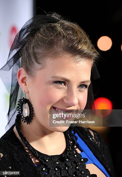 Actress Jodie Sweetin arrives at Relativity Media presents the premiere of "Take Me Home Tonight" held at Regal Cinemas L.A. Live Stadium 14 on March...