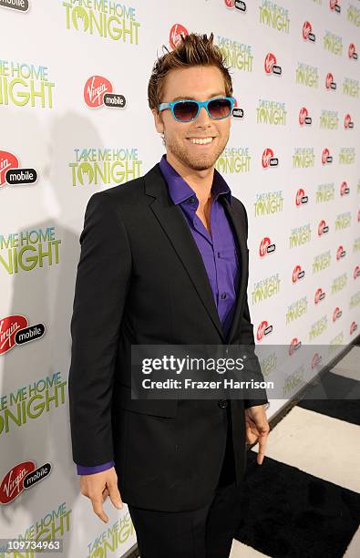 Singer Lance Bass arrives at Relativity Media presents the premiere of "Take Me Home Tonight" held at Regal Cinemas L.A. Live Stadium 14 on March 2,...